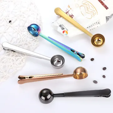 Wholesale Stainless Steel Measuring Spoon Coffee Scoop and Bag Clip