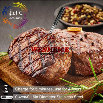 Blue Tooth Connected App Operated True Wireless Bbq Thermometer