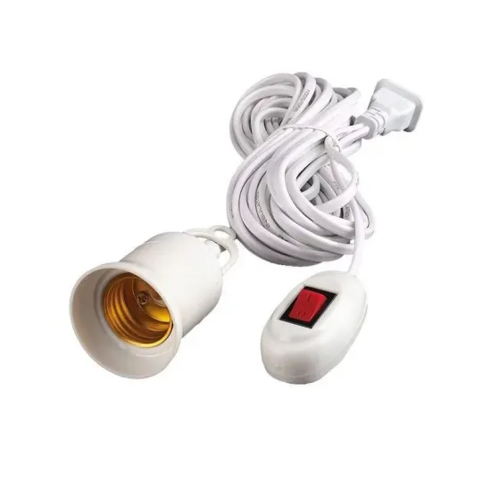 E27 Suspension Lamp Socket with Switch Adapter, 3m Wire