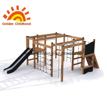 Modern outdoor play structure for small yard