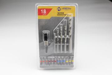 18pc HSS twist drill bit set