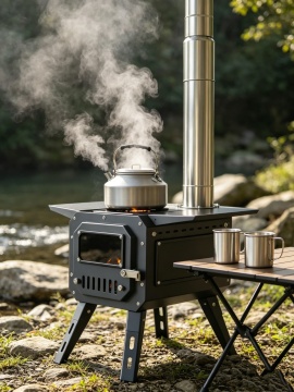 Elegant Wood Warm Grill for Indoor Outdoor Dining