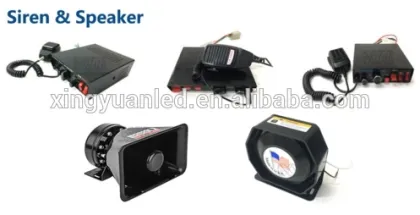 Aux Hi-Lo Wail Yelp Traffic Alarm Buzzer 12V 24V 200W 300W 9 Tone Remote Control Wireless Siren 400W