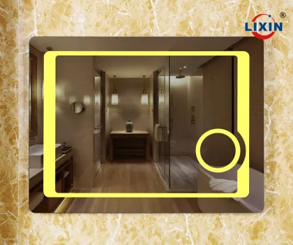 Hotel project bathroom furniture with LED mirror light,antique waterproof bathroom mirror