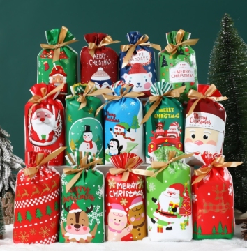 Custom Christmas Drawstring Bags - Wholesale with Logo