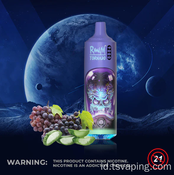 Kedatangan baru randm tornado 9000puffs sekali pakai vape