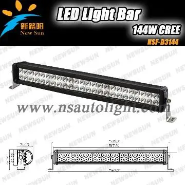 20inch 144W automotive cree led lights led light bar for ATV,UTV,SUV