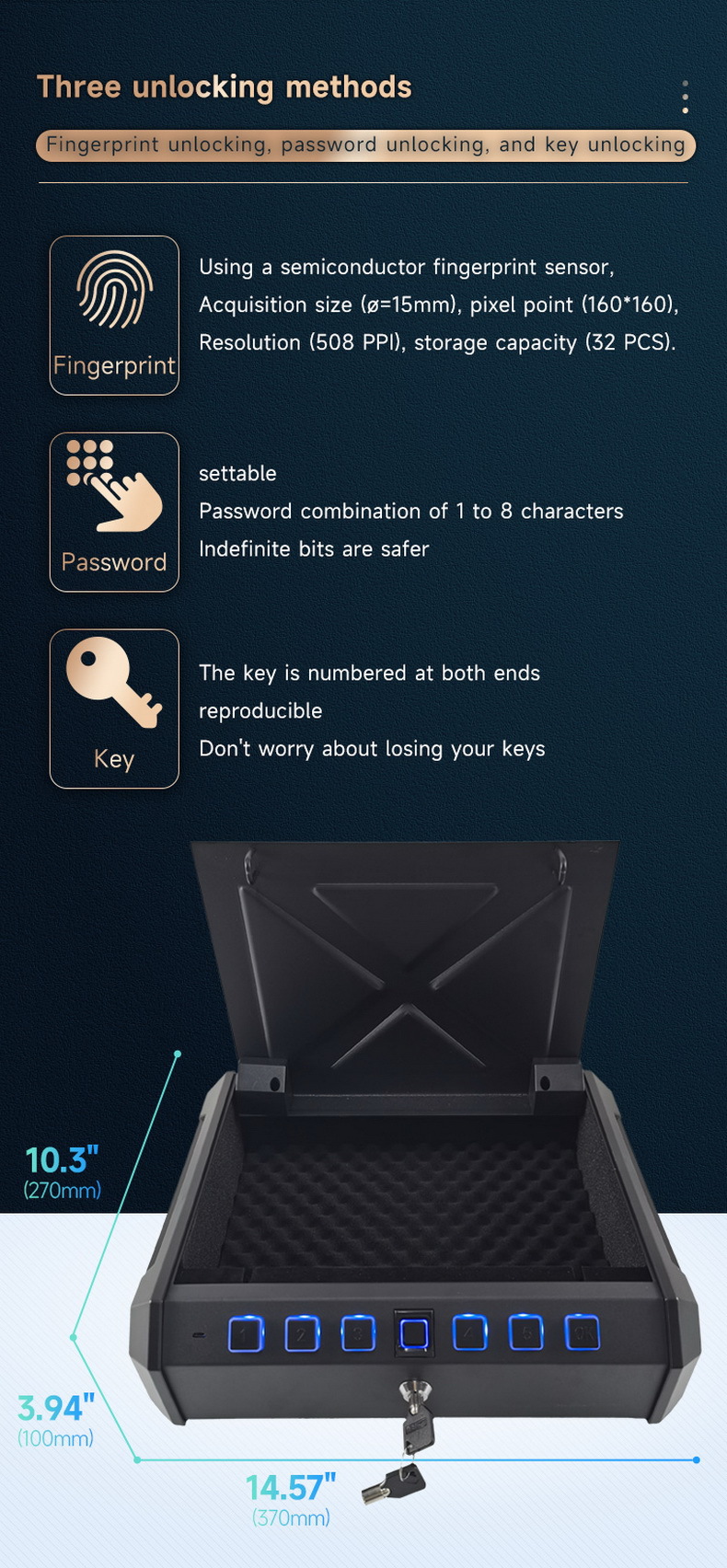 Fingerprint Pistol Box