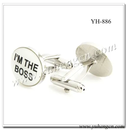 YH-886 I'M THE BOSS I'M NEVER WRONG Fashion Cufflinks,Clothing Accessories