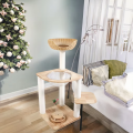 Cat Tree House Indoor Luxury Eco-Friendly Wooden Tower Scratcher Modern Climbing Condo Comfortable Sleeping Christmas Carton