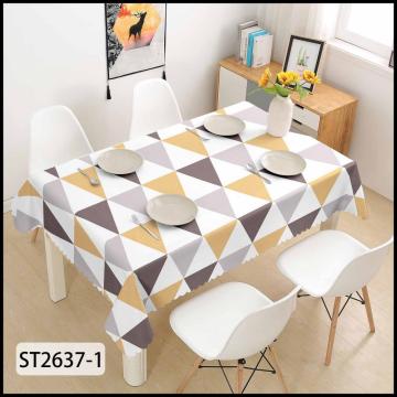 Geometric Triangle PVC Texture Leather Meja Meja