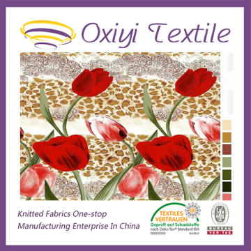 hot sale fashion print flower design poly organic plaid flannel fabric