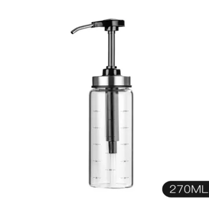 High-Quality 270ml & 450ml Condiment Dispenser: Spice, Ketchup, Sauce, and Vinegar Glass Bottles