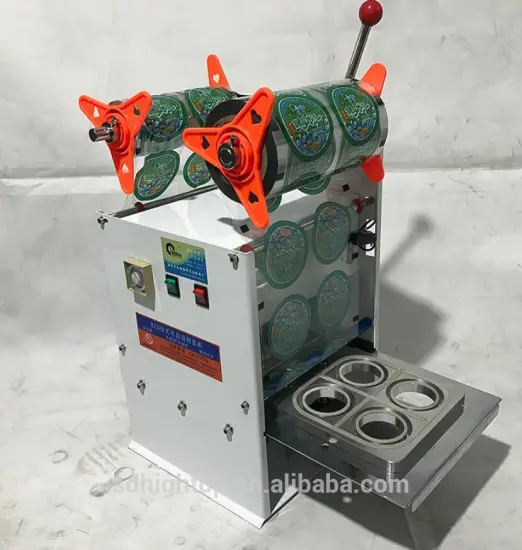 automatic bubble tea yogurt plastic paper cup sealer sealing machine for cup