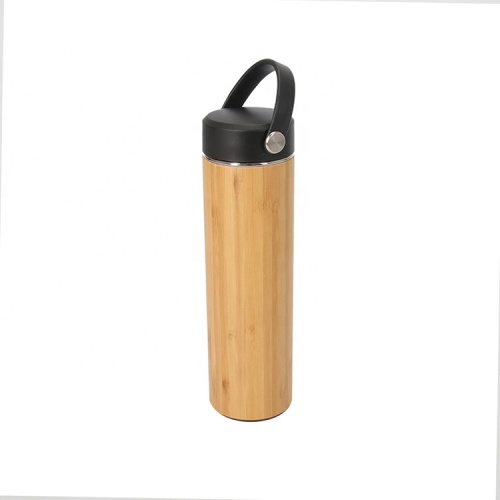 Bouteille d&#39;eau de bambou gratuite de 450 ml BPA avec couvercle