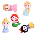 Kawaii Resin Κορίτσια μενταγιόν Flat Back Princess Cabochon Beads DIY Phone Case Ornament Hair Bow Center Embellishment