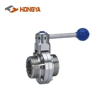 Stainless steel dairy threaded butterfly valve