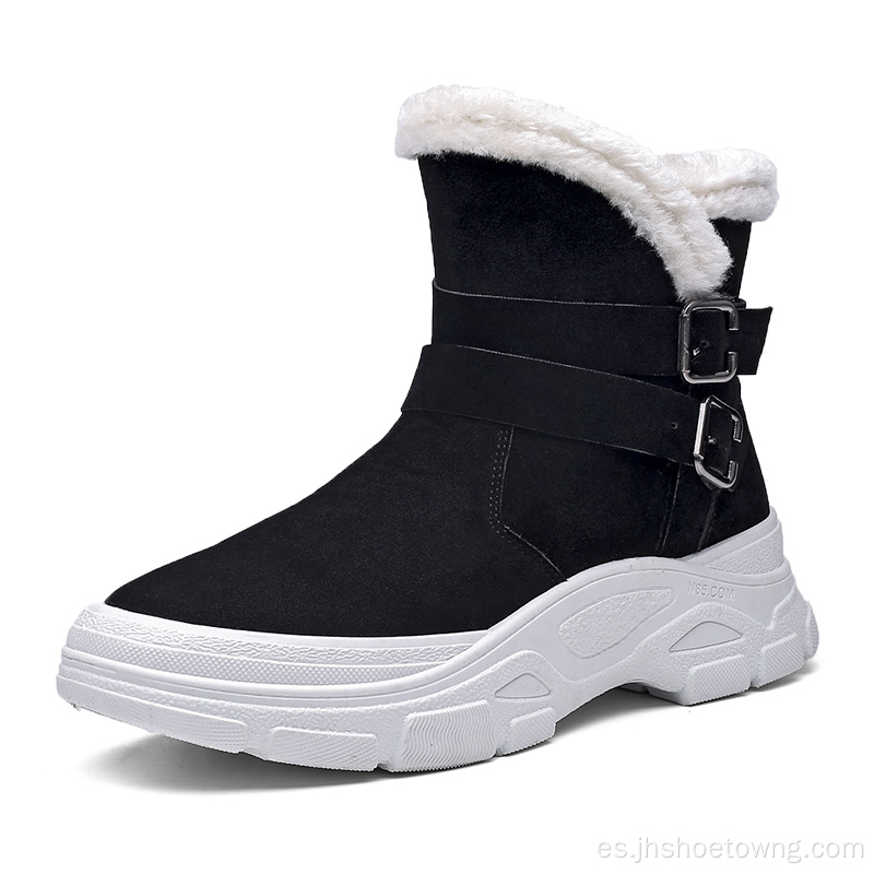 Calzado casual cálido de invierno para hombre Botas de nieve al tobillo