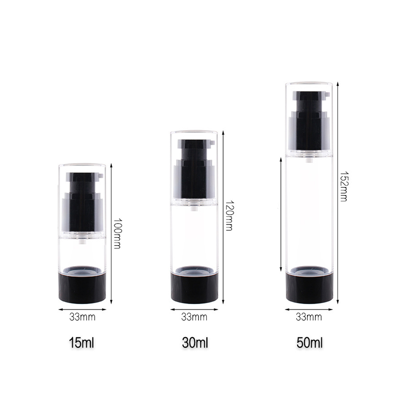 빈 고급 플라스 틱 15ml 30ml 50ml Airless 펌프 화장품 스프레이