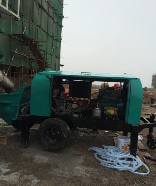 Electric fine stone concrete trailer portable pump