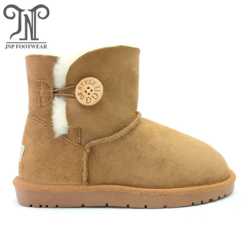 Ladies fashion australian winter warm sheepskin ankle boots