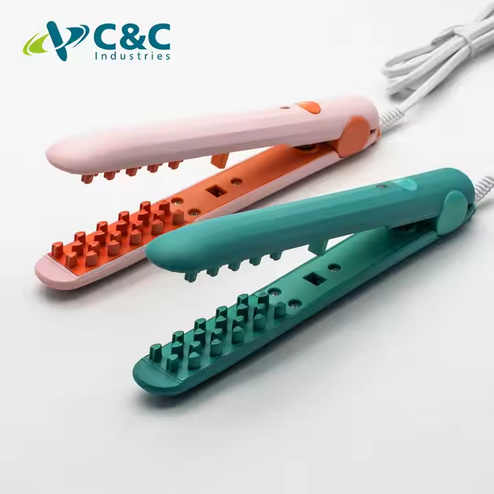 C&C Custom Ceramic Flat Iron Private Label Portable Professional Hair Straightener