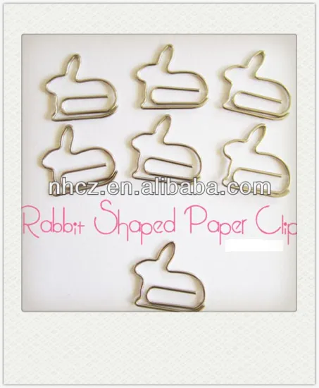 Nickle Bunny Paper Clips-Stainless Steel Paper Clips
