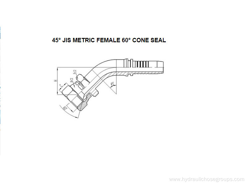 45° JIS Metric Female 60° Cone Seal 28641