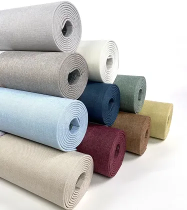 100% Natural Cotton Textile Wallpaper - Seamless Soil Color Style Wall Cloth