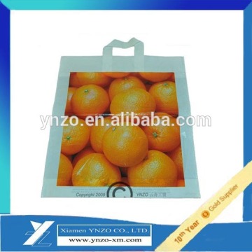 OEM customized printing biodegradable plastic soft loop handle bag