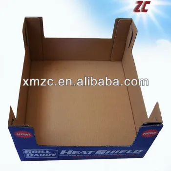 Foldable Corrugated Cardboard Display Box, Cardboard Paper Tray for BBQ Tool Sets
