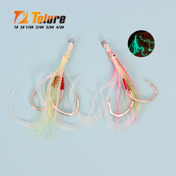 High Quality Luminous Octopus String Hooks for Jigging Lures Saltwater Bait