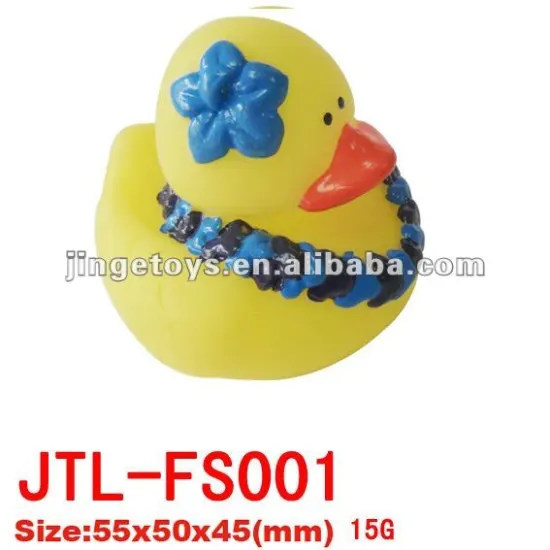 2012 Summer Toys Squeaky Duck Bath Toy With Necklace