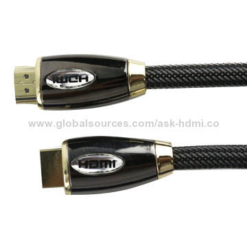 1.4V HDMI Cable with Gold-plated, Metal Shell, Supports 3D
