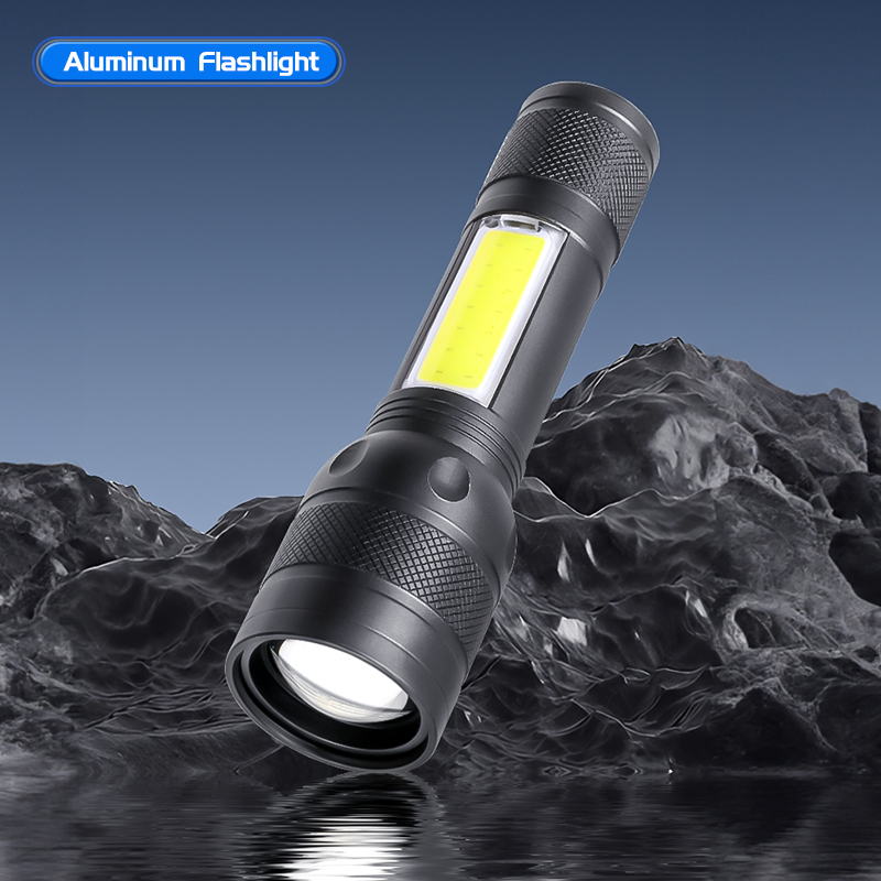 Customized Waterproof COB Mini Zoomable LED Flashlight
