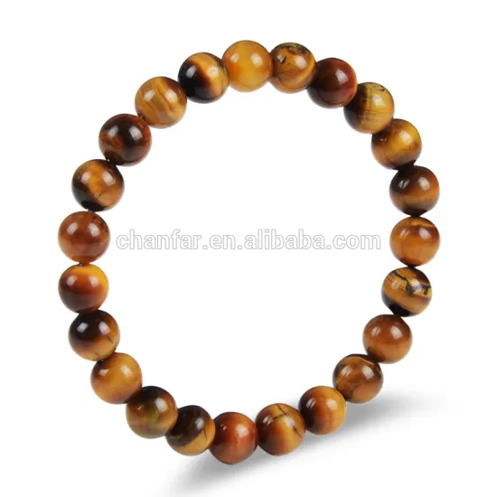 8mm elastic chain semi-precious nature stone bracelet for women and man jewelry