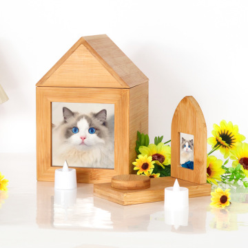 Bamboo Pet Ash Box - Cinerary Casket for Cats and Dogs