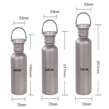 Camping Accessories: 750ml Titanium Bottle, Portable Picnic Cup