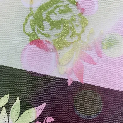 Rainbow Tulle with Offset Flowers for Girl Skirt