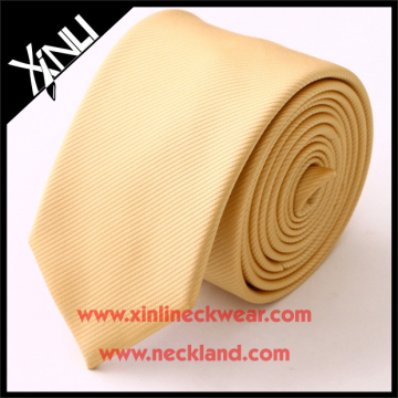 Dry-clean Only Polyester Jacquard Woven Wholesale Mens Neckties Gold