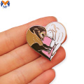 Pin de esmalte duro de corazón personalizado de metal