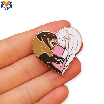 Metal Custom Heart Hard Enamel Pin