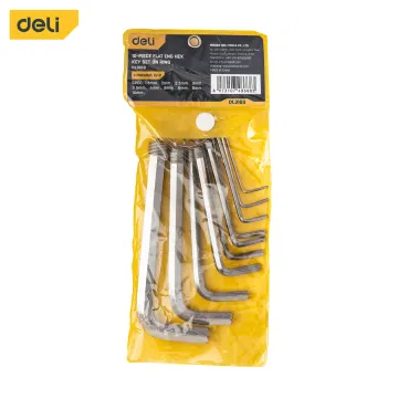 Deli EDL3100 set tools spanner screwdrivers allen key set tools 10pcs hex key