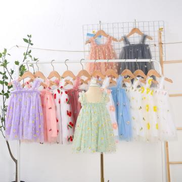 Vestido de flores de verano para bebés y niños