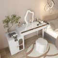 Retractable cream style makeup table bedroom