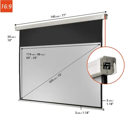 Motorized screen electric remote control projection screen