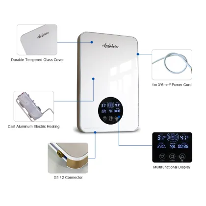 Fast Hot Instant Electric Water Heater - Easy Install Home Use