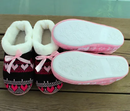 Ladies Women′s Knit Slippers Indoor Slippers Footwear Shoes