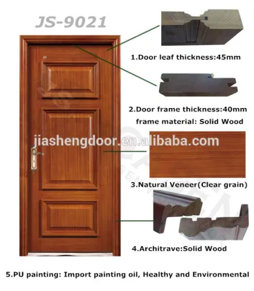 custom natural Mahogany wood panel door