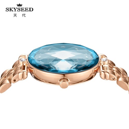 Reloj de mujer con espejo de cristal mineral templado de moda SKYSEED